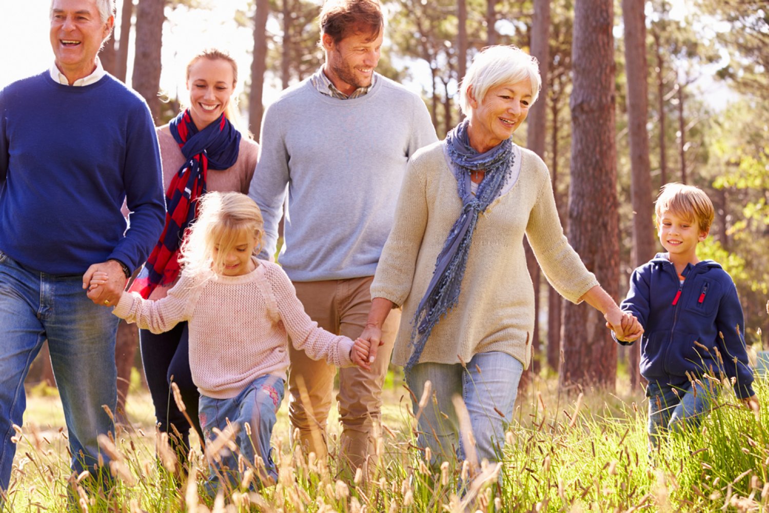 Familie i skogen